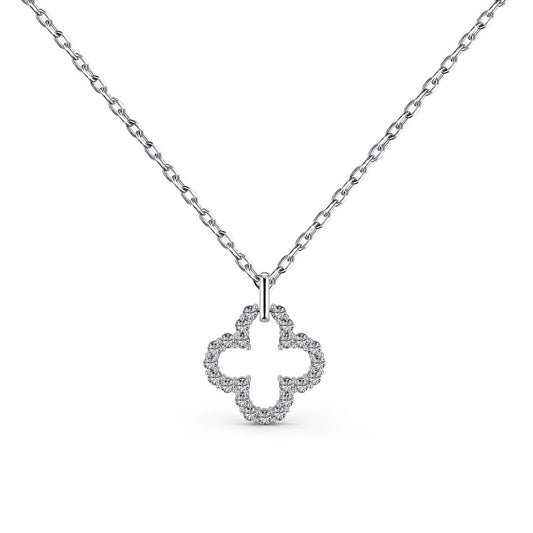 [Everoly JW]Four-Leaf Clover Hollow Design Exquisite Necklace