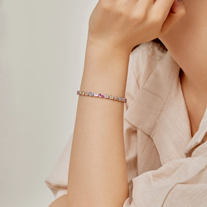 [Everoly JW]Ornate Colorful Flower Shape Party Bracelet