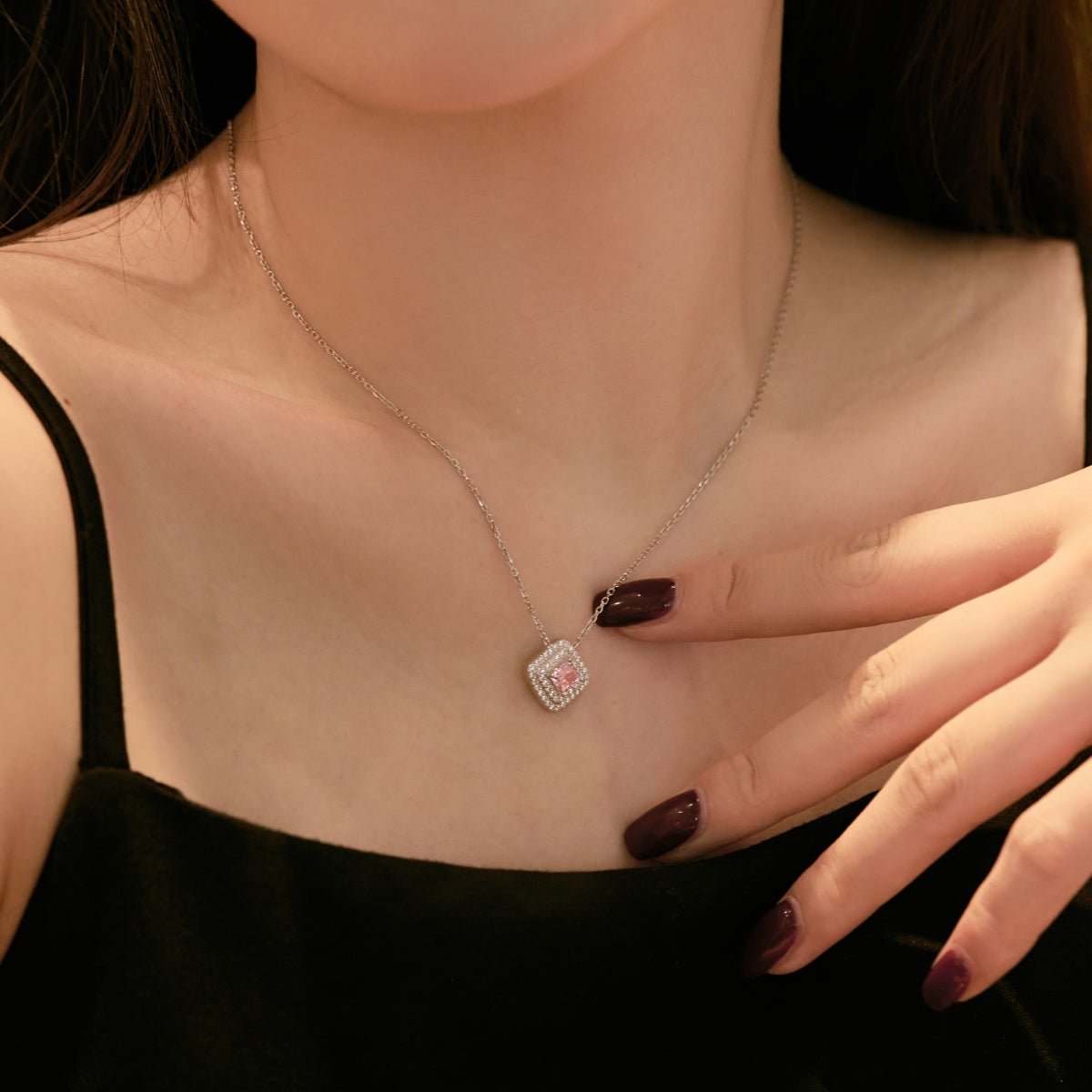 [Everoly JW]Sparkling Asscher Cut Necklace