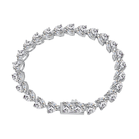 [Everoly JW]0.75 Carat Elegant Romantic Heart Shape Lover Bracelet