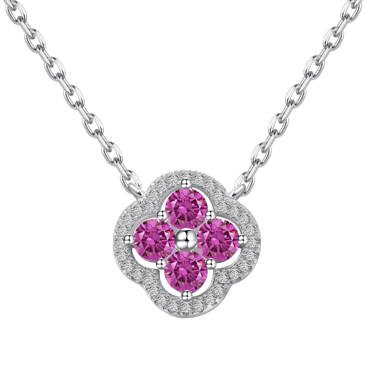 [Everoly JW]Exquisite Necklace With Four-Leaf Clover Flower Design