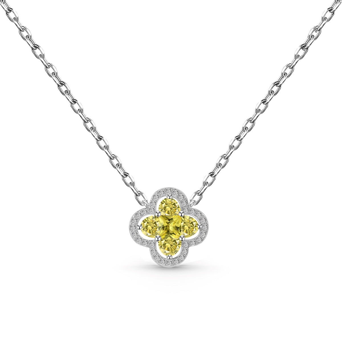 [Everoly JW]Spliced Lucky Four-Leaf Clover Versatile Necklace