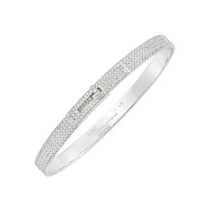 [Everoly JW]HM KELLY BRACELET IN SILVER AND FULL PAVE DIAMOND