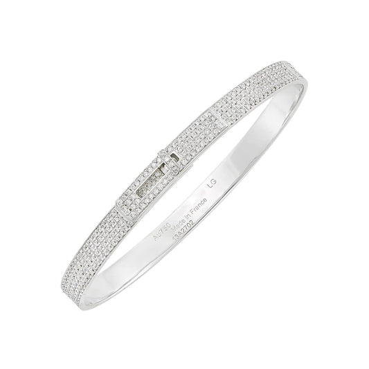 [Everoly JW]HM KELLY BRACELET IN SILVER AND FULL PAVE DIAMOND