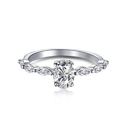 [Everoly JW]0.75 Carat Luxurious Vibrant Elongated Cushion Cut Daily Ring