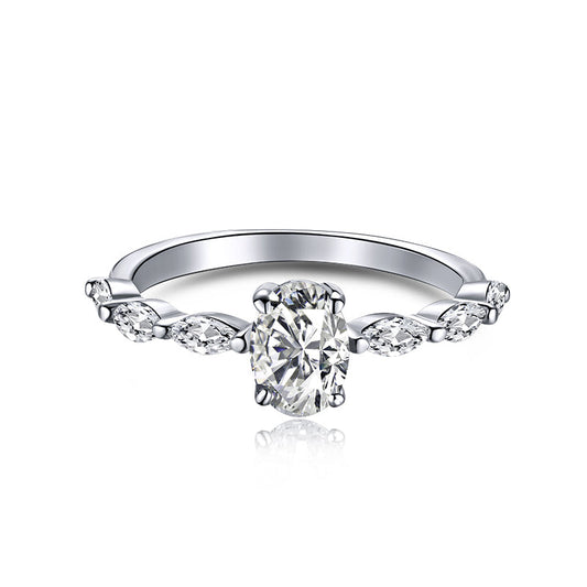 [Everoly JW]0.75 Carat Luxurious Vibrant Elongated Cushion Cut Daily Ring