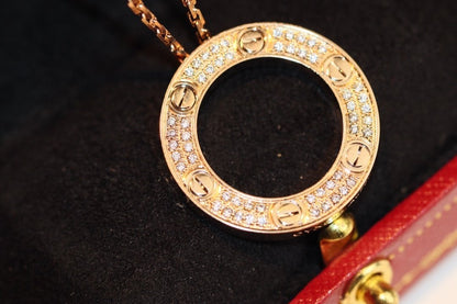 [Everoly JW]LOVE NECKLACE ADJUSTABLE ROSE GOLD