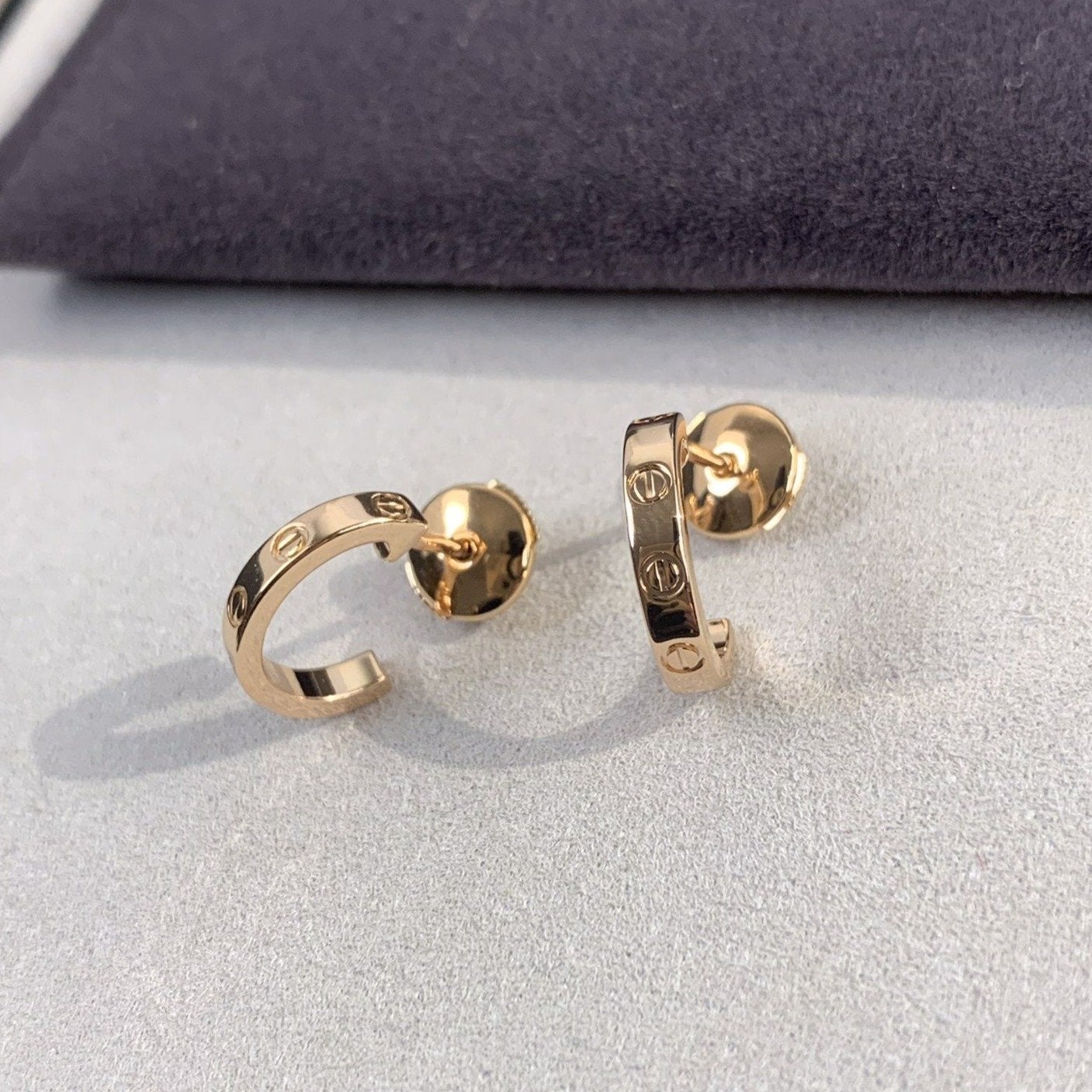 [Everoly JW]LOVE EARRINGS 2.65MM PINK GOLD