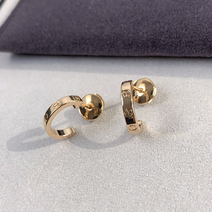 [Everoly JW]LOVE EARRINGS 2.65MM PINK GOLD