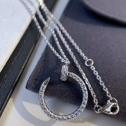[Everoly JW]JUSTE NECKLACE SILVER DIAMONDS