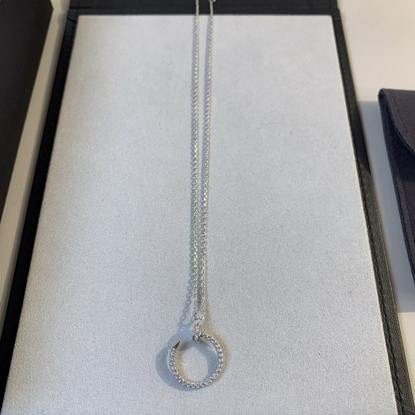[Everoly JW]JUSTE NECKLACE SILVER DIAMONDS