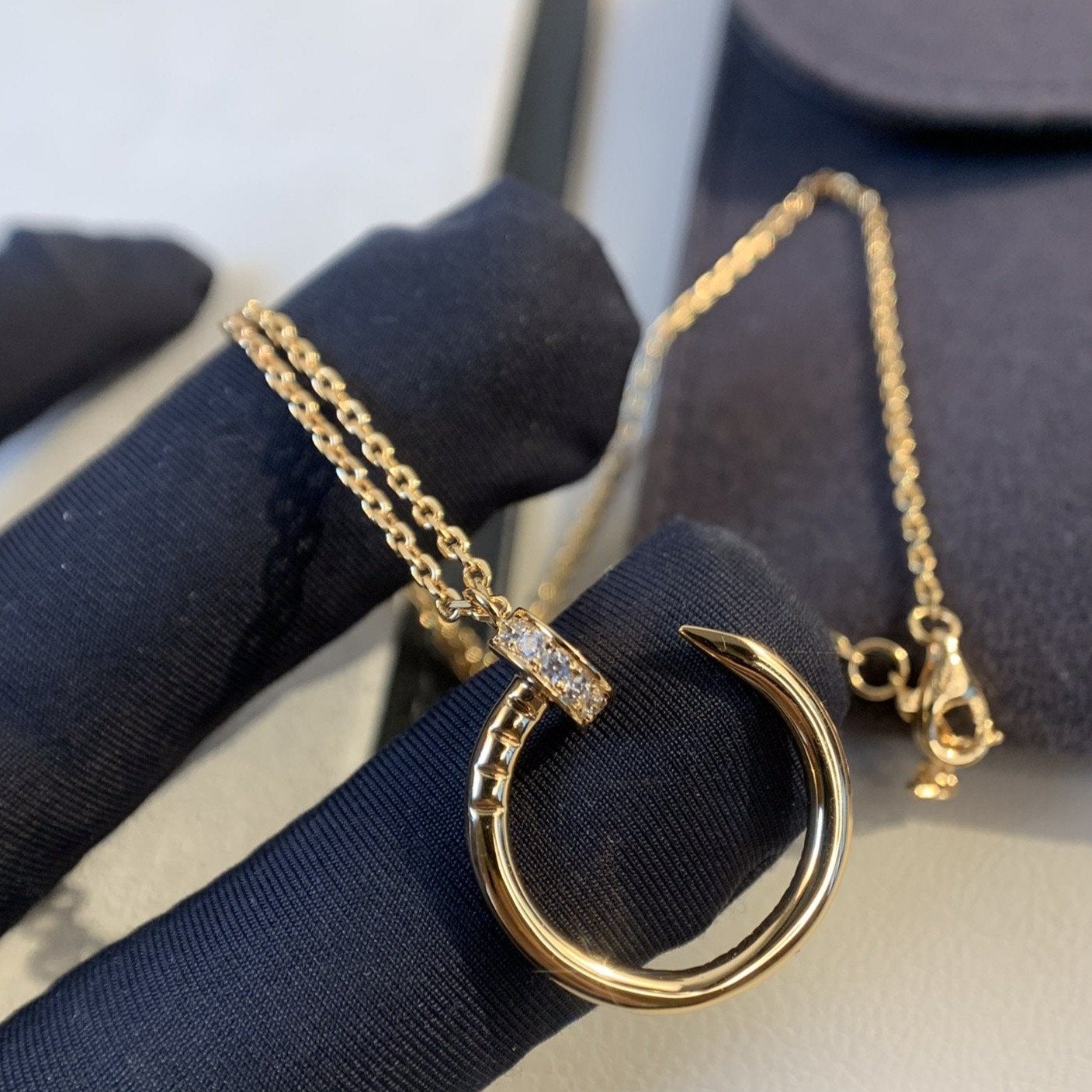 [Everoly JW]JUSTE NECKLACE PINK GOLD DIAMONDS