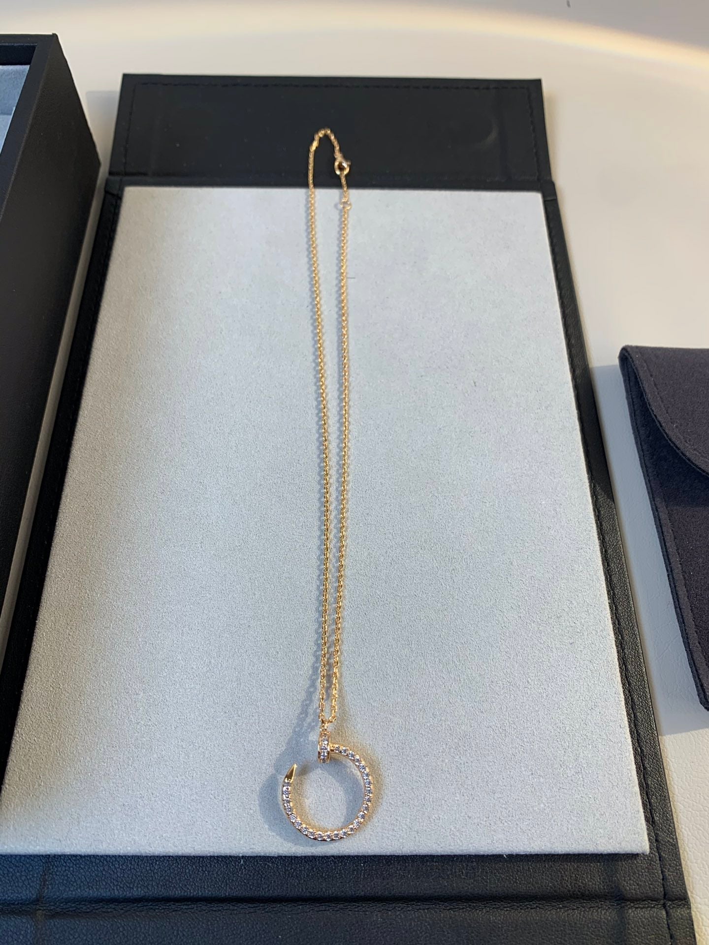 [Everoly JW]JUSTE NECKLACE PINK GOLD DIAMONDS