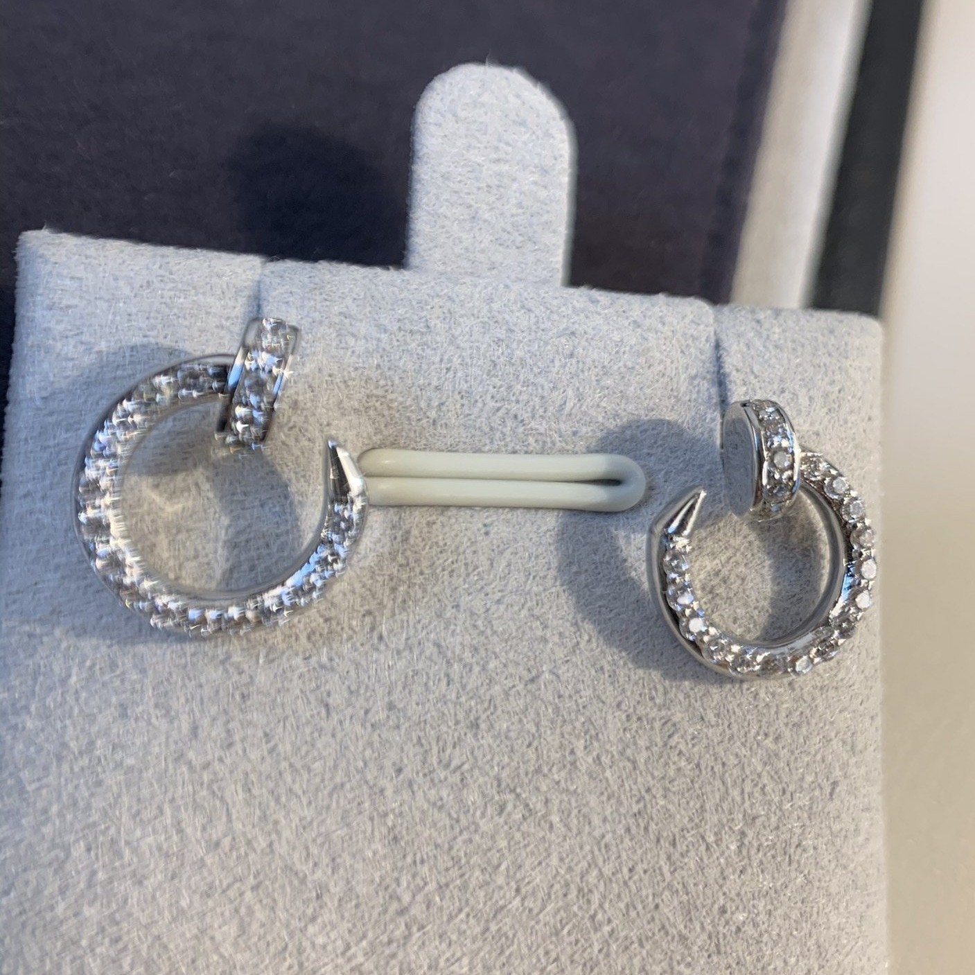 [Everoly JW]JUSTE EARRINGS SILVER DIAMONDS