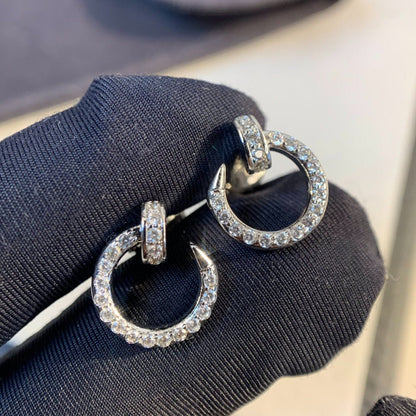 [Everoly JW]JUSTE EARRINGS SILVER DIAMONDS