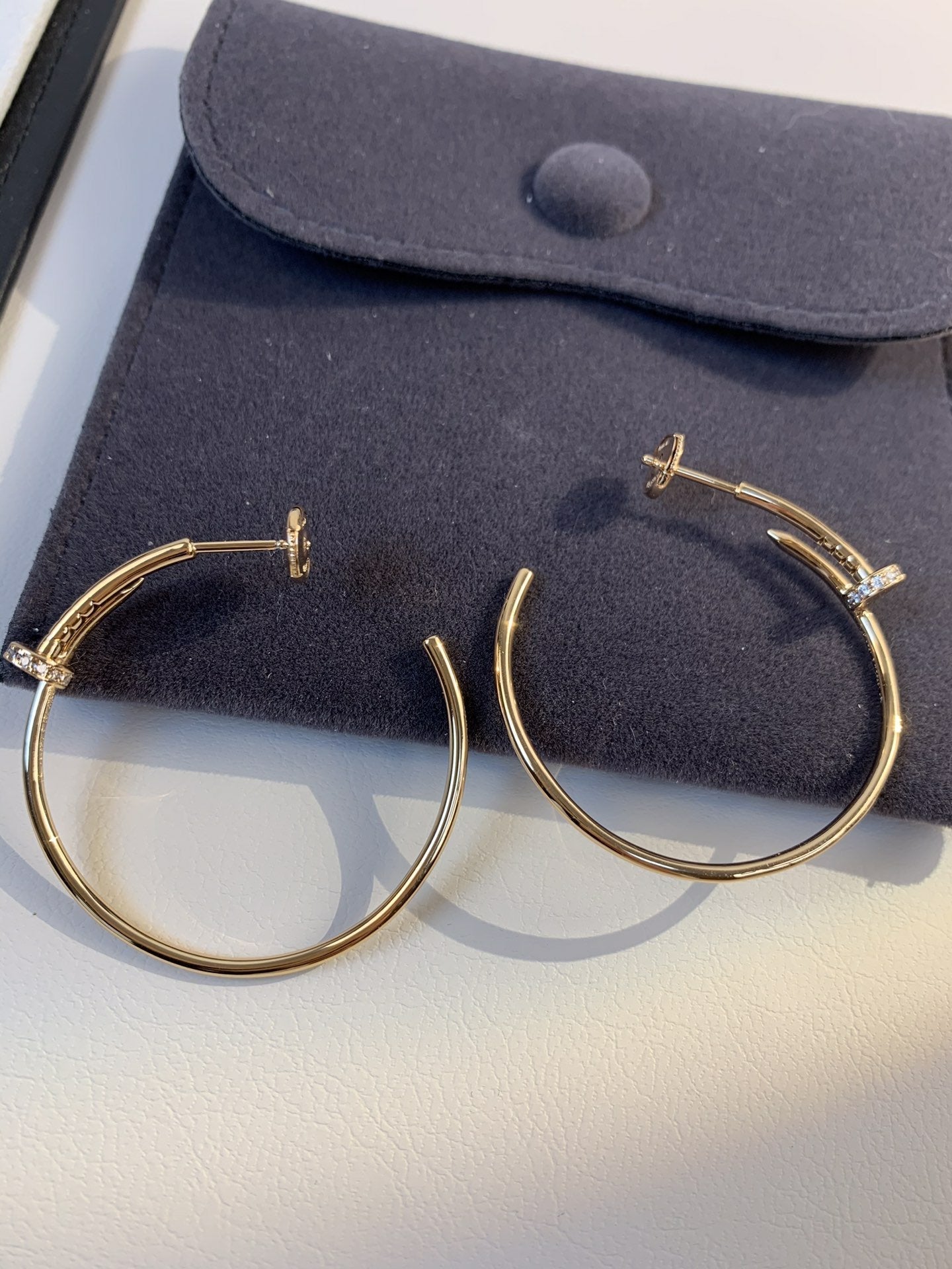 [Everoly JW]JUSTE EARRINGS GOLD DIAMONDS 1.8MM