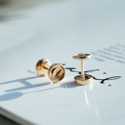 [Everoly JW]LOVE EARRINGS PINK GOLD 10MM