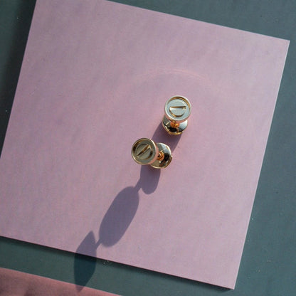 [Everoly JW]LOVE EARRINGS PINK GOLD 10MM