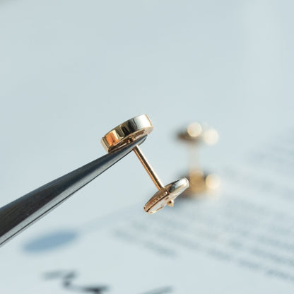 [Everoly JW]LOVE EARRINGS PINK GOLD 10MM