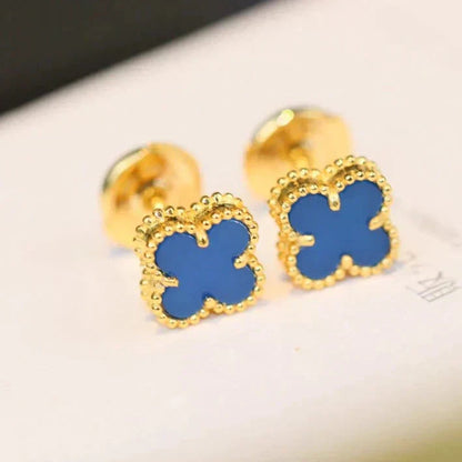 [Everoly JW]CLOVER MINI 9.5MM TURQUOISE EARRINGS