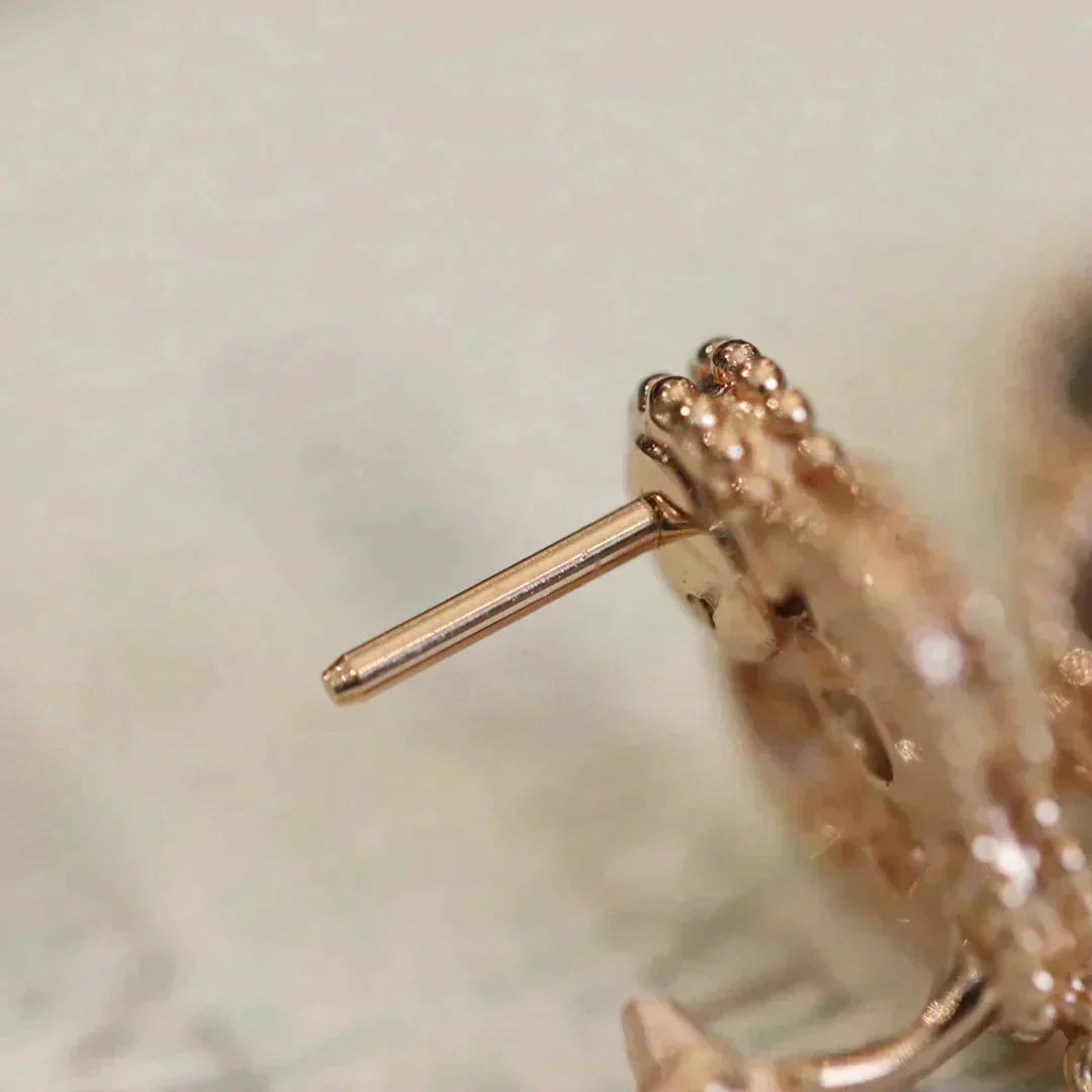 [Everoly JW]CLOVER MEDIUM 1 MOTIFS FUll DIAMOND EARRINGS