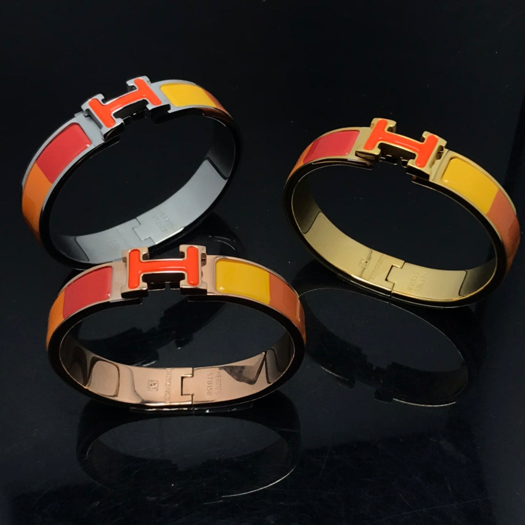 [Everoly JW]H BRACELET ORANGE RAINBOW CERAMIC