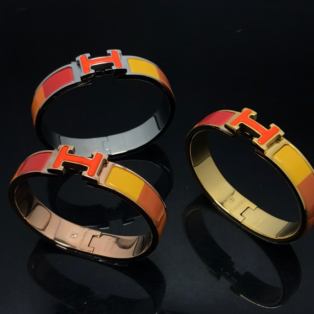 [Everoly JW]H BRACELET ORANGE RAINBOW CERAMIC