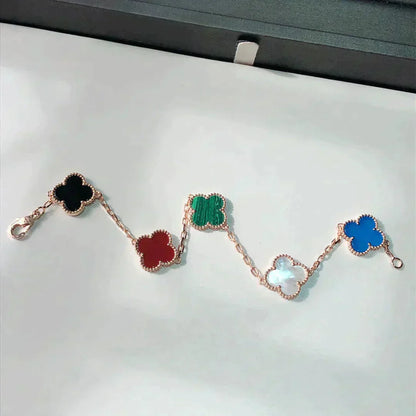 [Everoly JW]CLOVER 5 MOTIFS MULTICOLOR  BRACELET