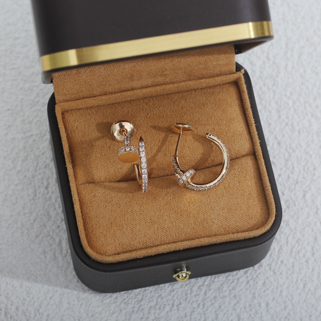 [Everoly JW]JUSTE EARRINGS 12.75MM PINK GOLD DIAMOND