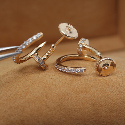 [Everoly JW]JUSTE EARRINGS 12.75MM PINK GOLD DIAMOND