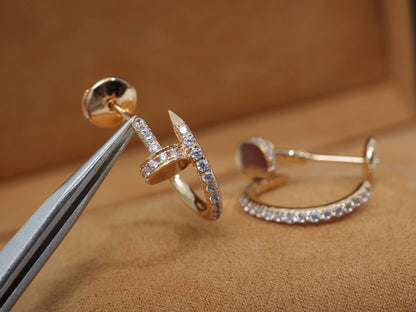 [Everoly JW]JUSTE EARRINGS 12.75MM PINK GOLD DIAMOND