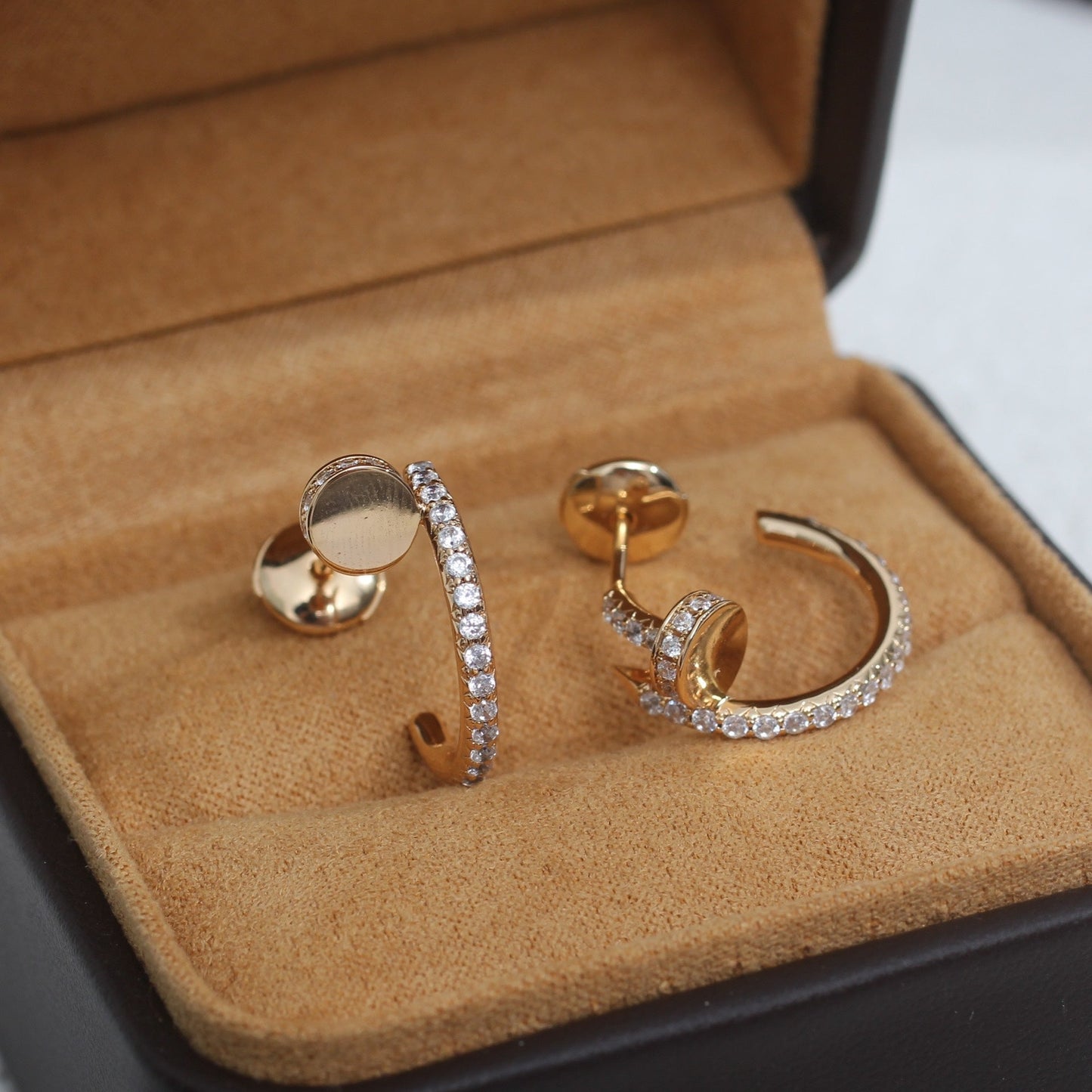 [Everoly JW]JUSTE EARRINGS 12.75MM PINK GOLD DIAMOND