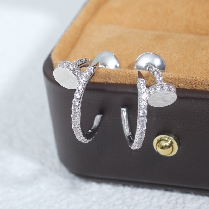 [Everoly JW]JUSTE EARRINGS 12.75MM SILVER DIAMOND