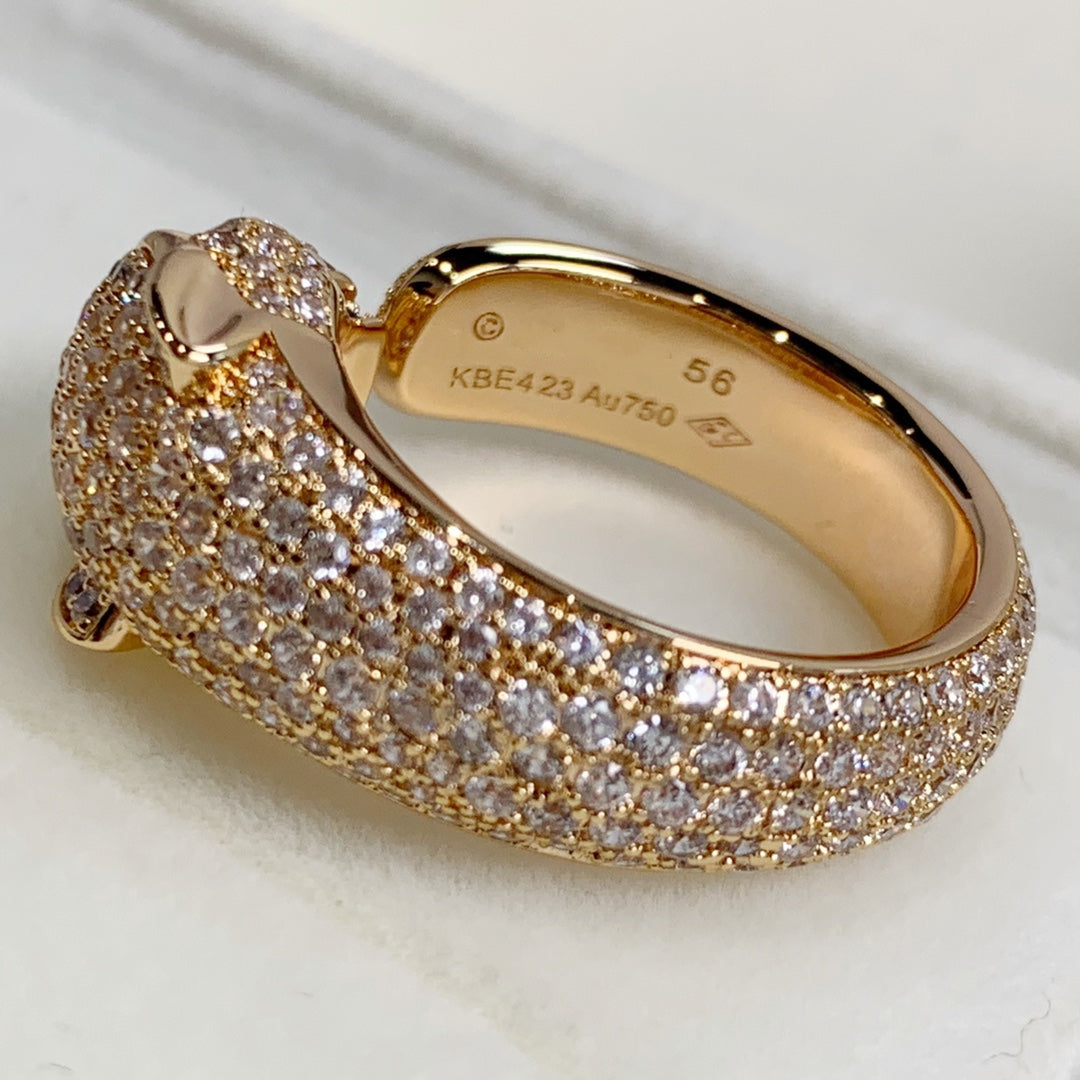 [Everoly JW]PANTHERE PINK GOLD DIAMOND RING