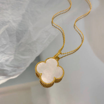 [Everoly JW]CLOVER 25MM MOP LARGE PENDANT NECKLACE