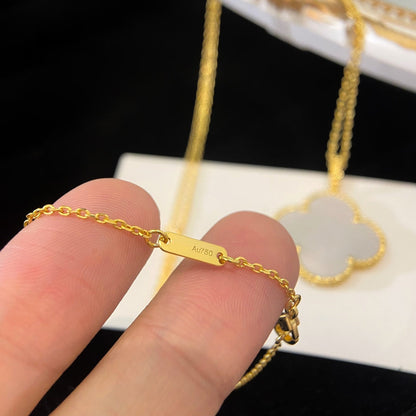 [Everoly JW]CLOVER 25MM MOP LARGE PENDANT NECKLACE