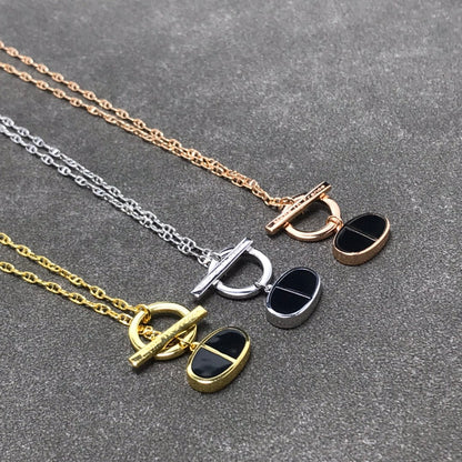 [Everoly JW]CHAINE VERSO BLACK CERAMIC  NECKLACE