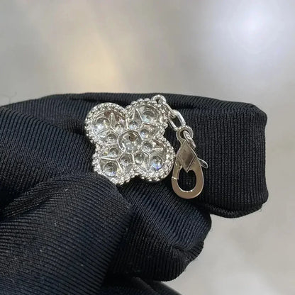 [Everoly JW]CLOVER 5 MOTIFS  DIAMOND BRACELET SILVER