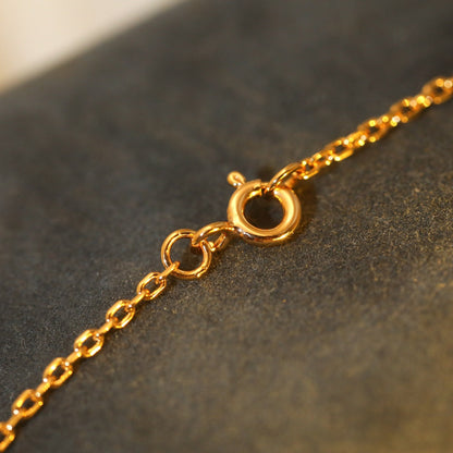 [Everoly JW]SUN PEDANT PINK GOLD 1 DIAMOND NECKLACE