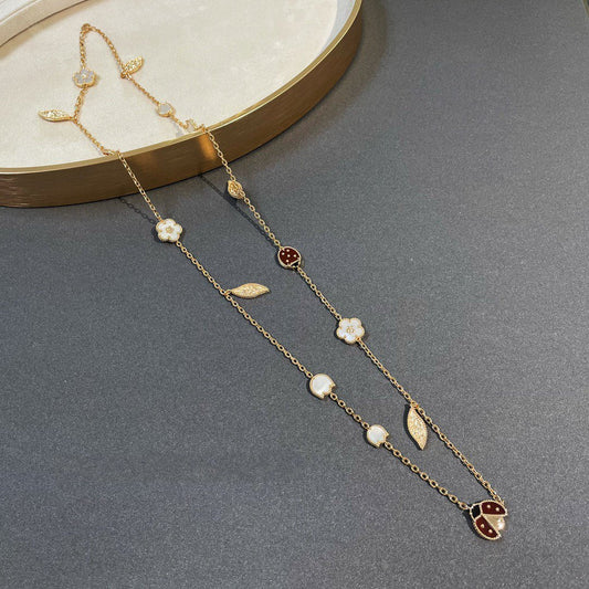 [Everoly JW]LUCKY SPRING 15 MOTIFS GOLD NECKLACE
