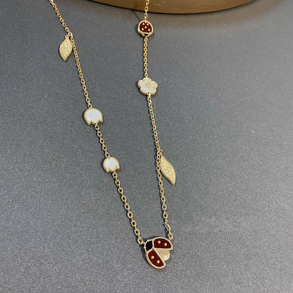 [Everoly JW]LUCKY SPRING 15 MOTIFS GOLD NECKLACE