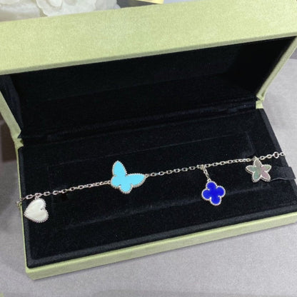 [Everoly JW]LUCKY SPRING SILVER BRACELET 4 MOTIF