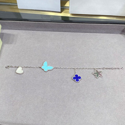 [Everoly JW]LUCKY SPRING SILVER BRACELET 4 MOTIF