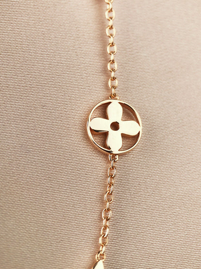 [Everoly JW]STAR AND SUN 7 MOTIFS GOLD BRACELET