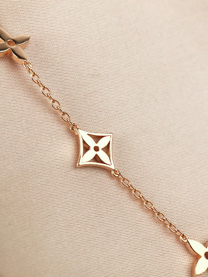 [Everoly JW]STAR AND SUN 7 MOTIFS GOLD BRACELET