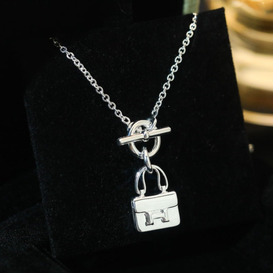 [Everoly JW]POP H PEDANT SILVER NECKLACE