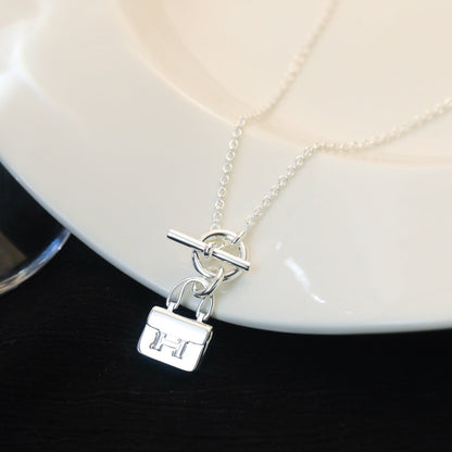 [Everoly JW]POP H PEDANT SILVER NECKLACE