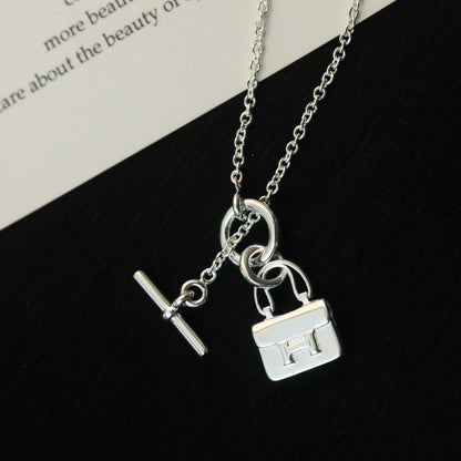 [Everoly JW]POP H PEDANT SILVER NECKLACE