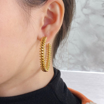[Everoly JW]CLASH LARGE HOOP EARRINGS