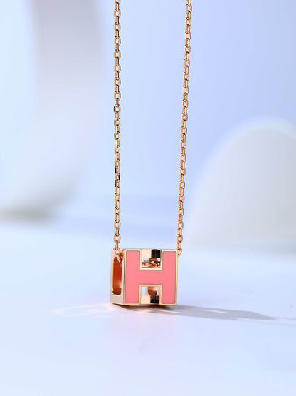 [Everoly JW]H CAGE PINK GOLD NECKLACE